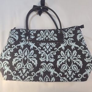 Elegant Black and White Patterned Tote Bag